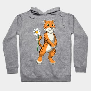 Tiger with Daisy Flower Hoodie